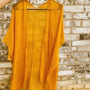Do Everything in Love Mustard Yellow Kimono